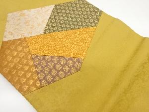 切り嵌め花唐草に抽象模様織出し名古屋帯